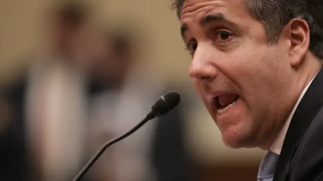 Former Trump lawyer Michael Cohen testifies before Congress on 27 February 2019.