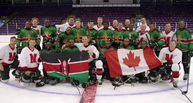 Kenya Ice Lions Hockey Team with Canadian players.