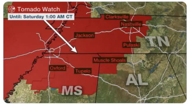 Tornado map