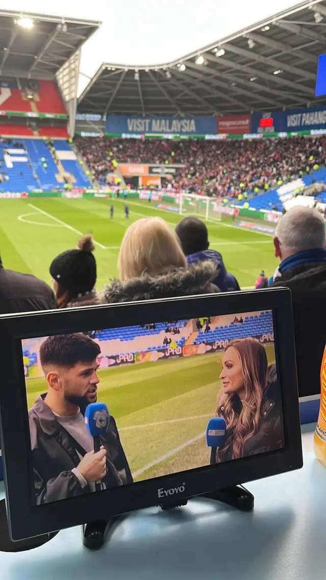 Joe Cordina talking pitchside