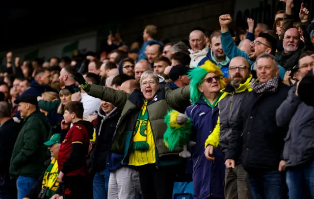 Norwich fans celebrate