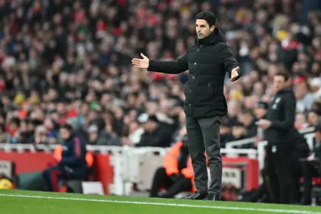 Arsenal manager Mikel Arteta at the Emirates