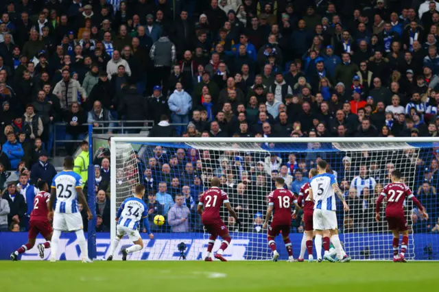 Joel Veltman scores against West Ham