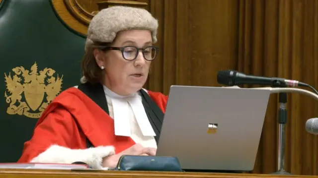 Mrs Justice May delivering sentencing remarks