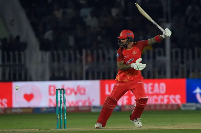 Alex Hales in action during the Pakistan Super League