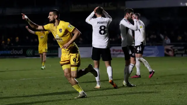 Sutton United celebrate a goal