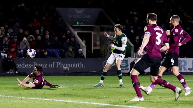 Callum Wright scores for Plymouth