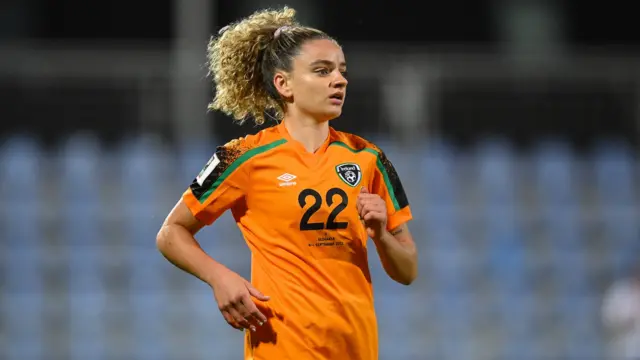 Leanne Kiernan in action for the Republic of Ireland