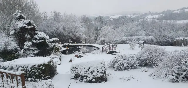 A snowy Norton Malreward, Bath and North East Somerset