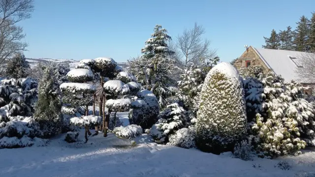 Snow lay thickly in Maud, Aberdeenshire