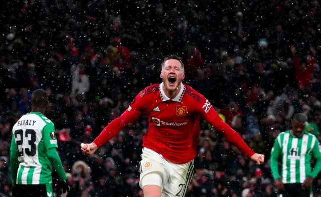 Wout Weghorst celebrates