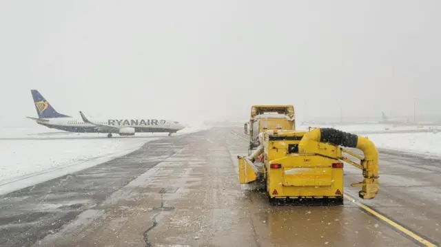 Snow clearance team