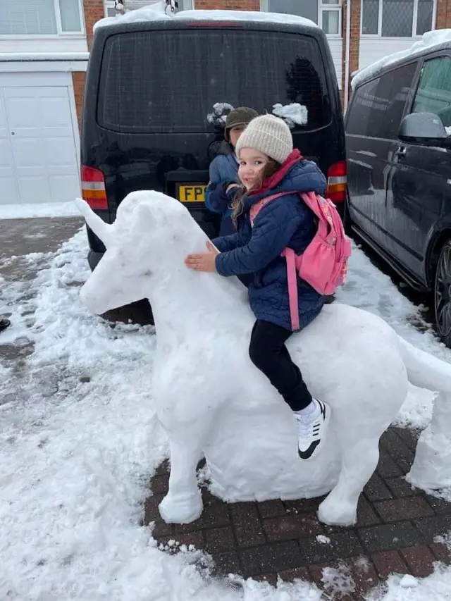 Snow unicorn