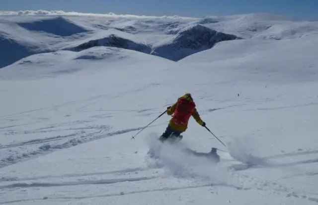 Deep powder snow in the Northern Cairngorms on Wednesday