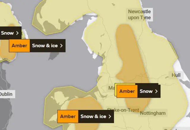 Weather warnings map