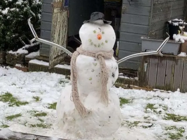 A snowman in Lower Gornal, Dudley