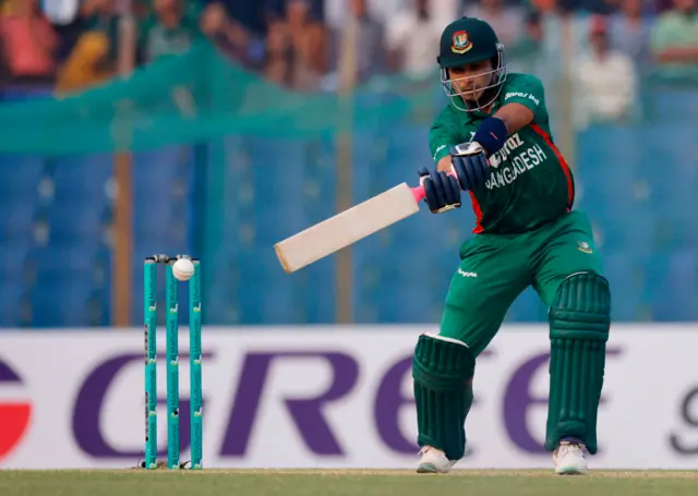 Bangladesh's Rony Talukdar in action