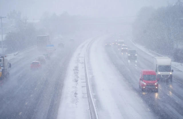 Motorway in snow