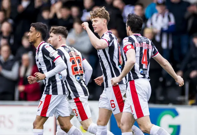 Mark O'Hara celebrates his first penalty