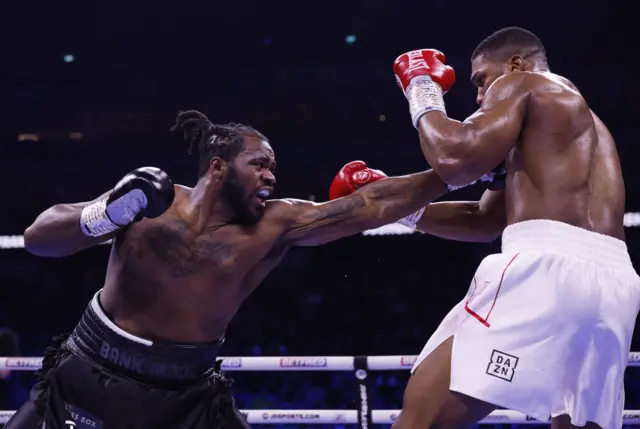 Jermaine Franklin aims a jab