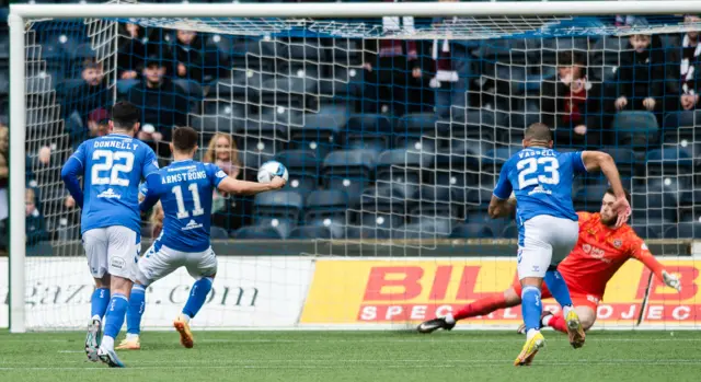 Danny Armstrong scores a penalty for Kilmarnock against Hearts