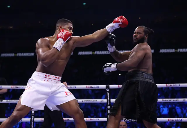 Anthony Joshua punches Jermaine Franklin