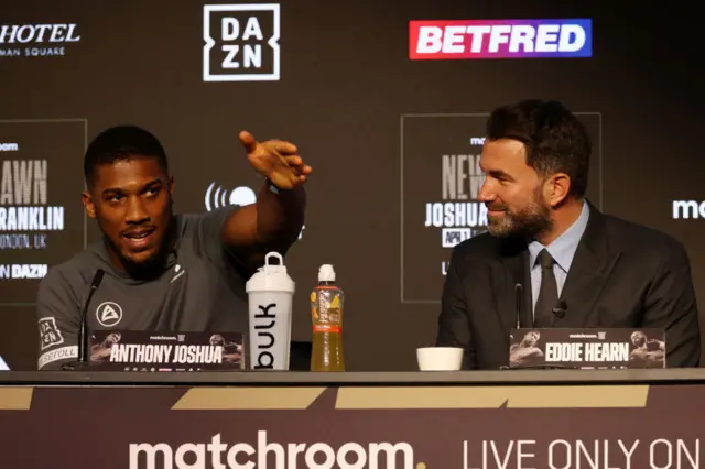 Anthony Joshua and Eddie Hearn