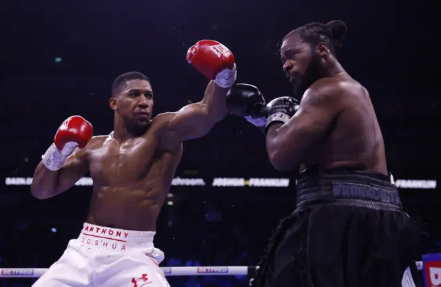 Anthony Joshua punches Jermaine Franklin