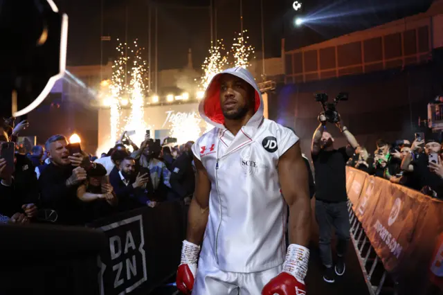 Anthony Joshua makes his entrance