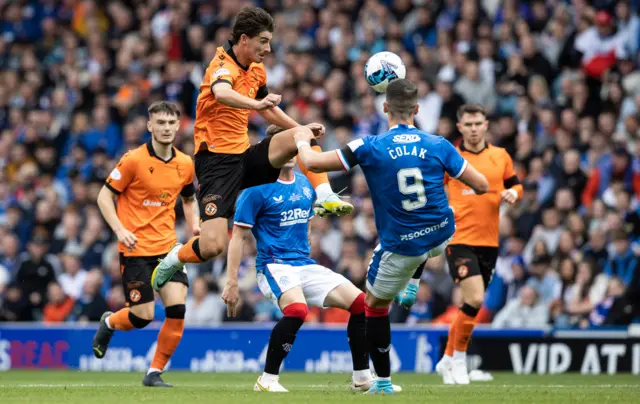 Dundee United and Rangers players