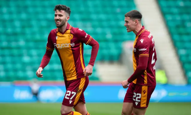 Sean Goss celebrates after scoring a free kick