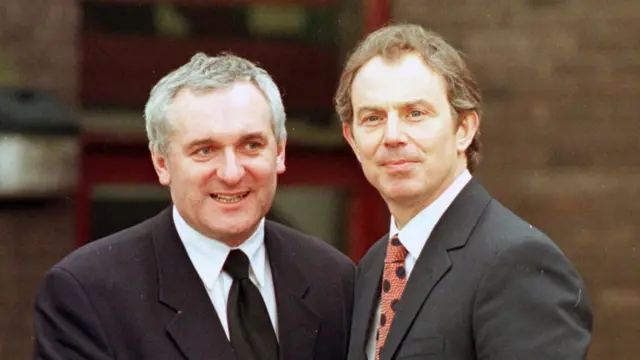 Bertie Ahern and Tony Blair