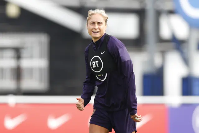 Steph Houghton training for England