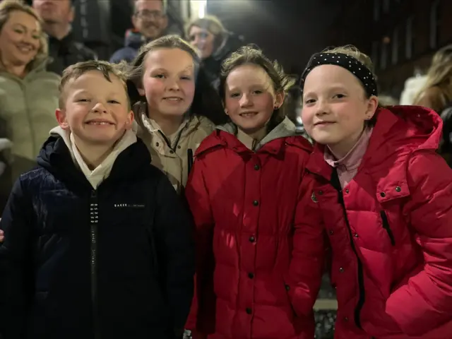 Mark, Emily, Chloe and Jessica from Airdrie in Scotland