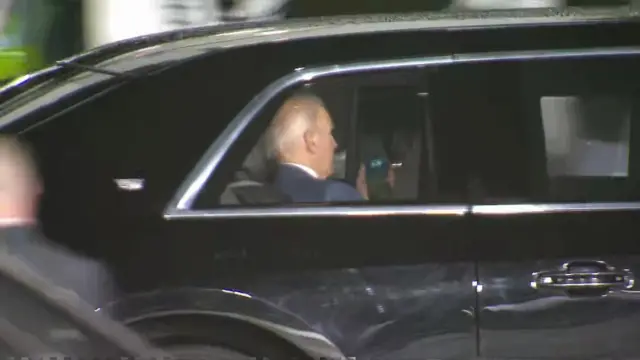 Joe Biden leaves Belfast Airport