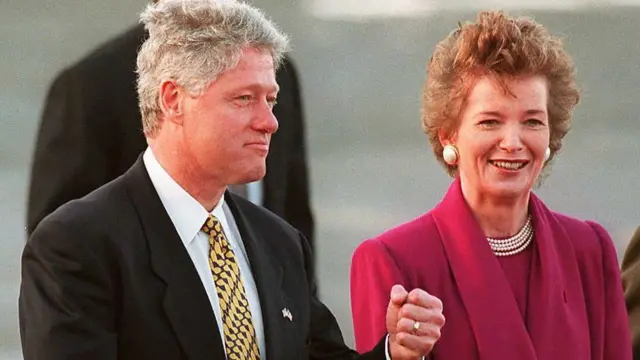 Bill Clinton with Mary Robinson