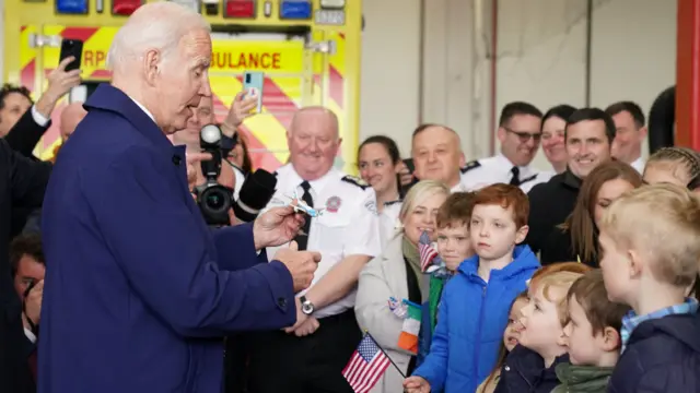 Biden meeting US embassy staff and their families in Dublin