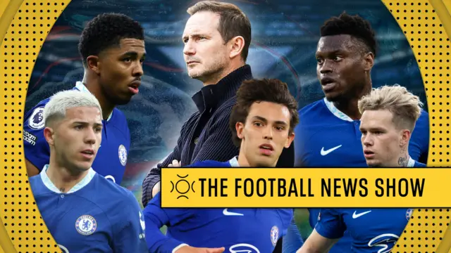 Football News Show image with Frank Lampard and numerous Chelsea players