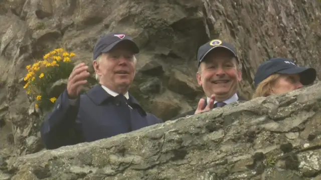 Joe Biden and Micheál Martin at Carlingford Castle