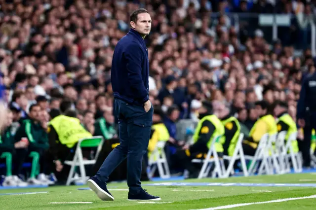 Chelsea manager Frank Lampard at the Santiago Bernabeu