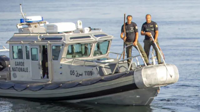 A Tunisian National Guard boat off Sfax