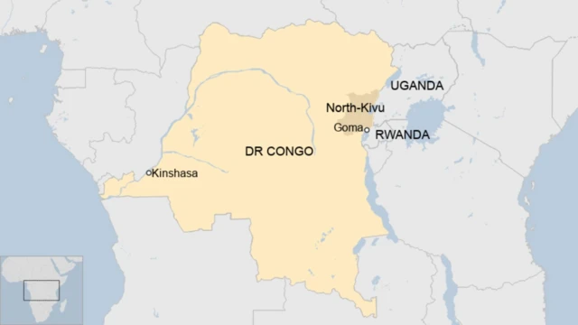 Map of DR Congo