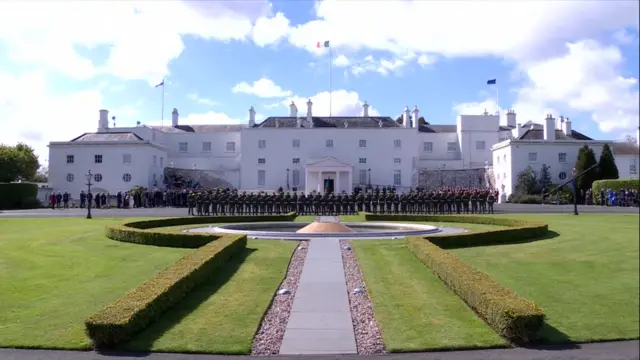 Soldiers outside Irish President's residence