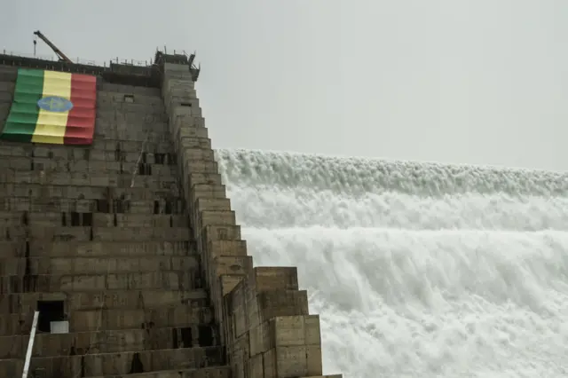 A general view of the Grand Ethiopian Renaissance Dam (GERD) in Ethiopia