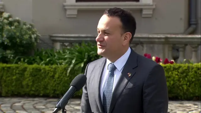 Leo Varadkar speaks to reporters