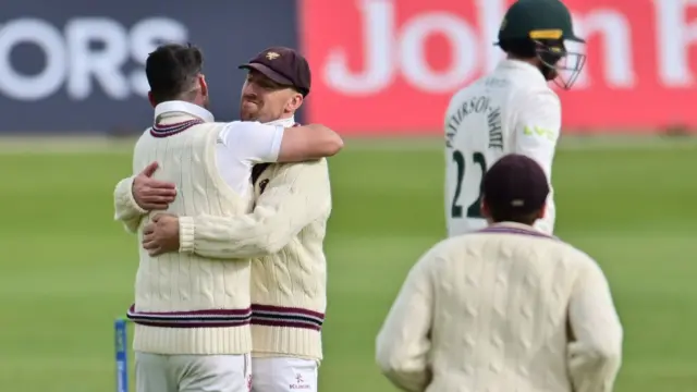 Lewis Gregory celebrates wicket