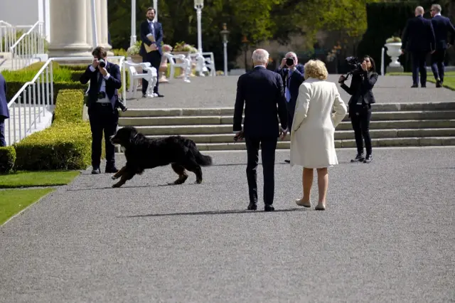 Misneach strolling past President Biden