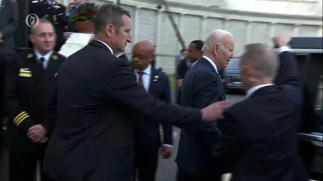 Joe Biden leaves the Irish parliament