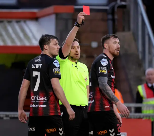 Crusaders' BJ Burns is sent off