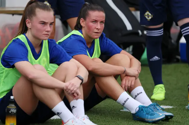 Emily Wilson and Demi Vance in Northern Ireland training
